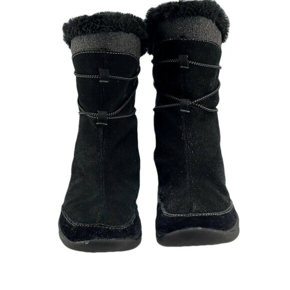 CROFT & BARROW Womens Waterproof Black Suede Winter Boots Size 7 - Picture 10 of 10